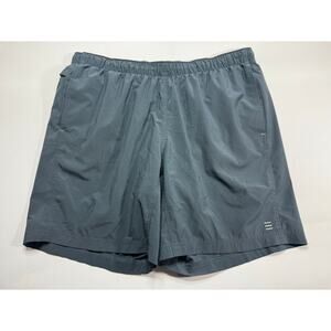 Free Fly Men's Lined Drawstring Elastic Waist Blue 7.5" Breeze Shorts - Size XL